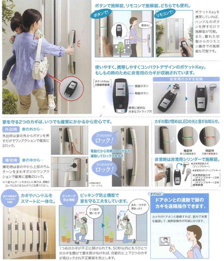 「ワンアクションでカギの開け閉めができるスマートドア!」関連画像