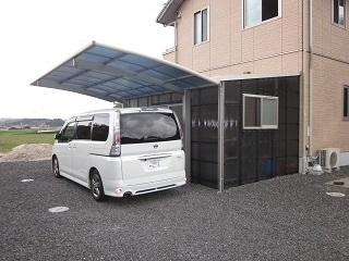 テラス囲い:カーポート 施工後