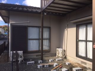 施工前 ブロック設置（基礎）