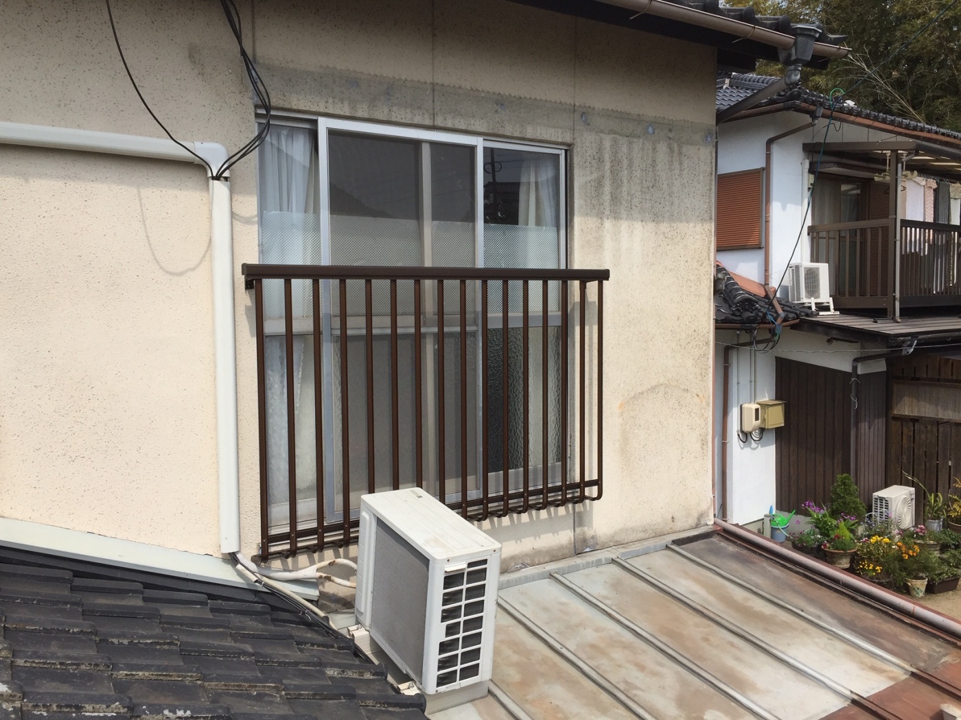 施工後 撤去後 手摺設置