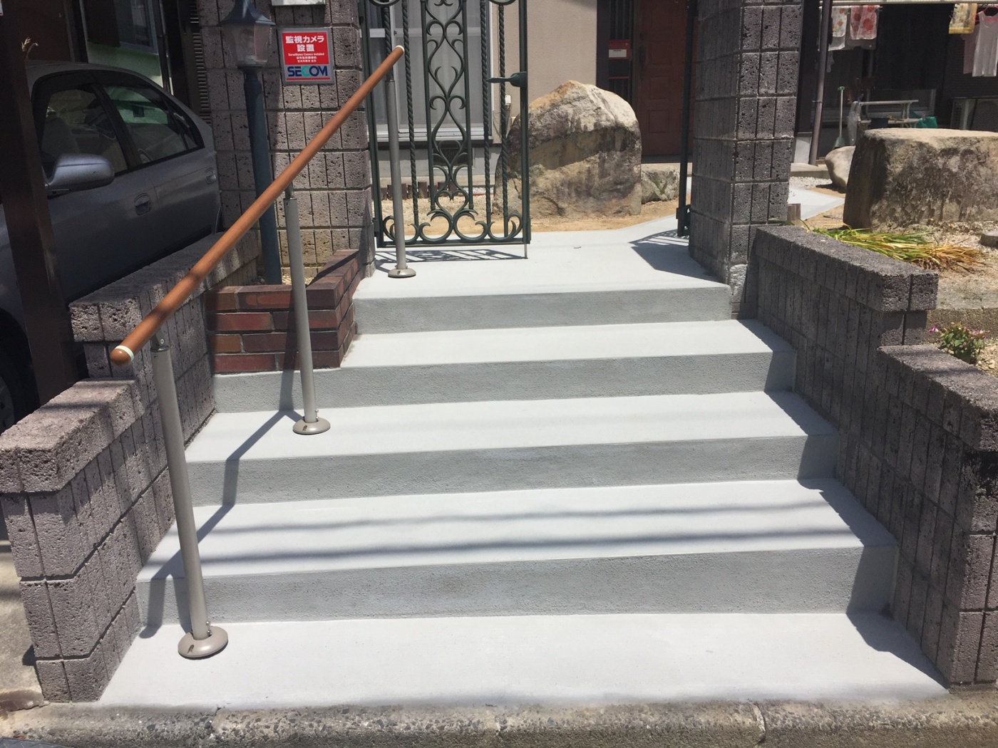 施工後 手摺設置